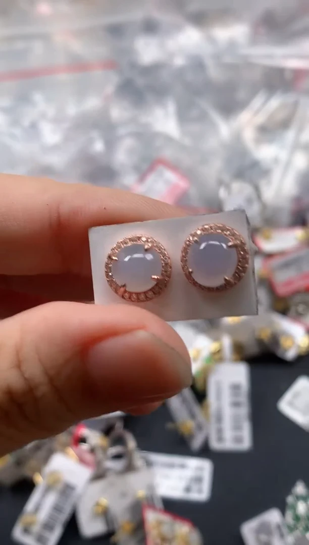 银S925镶嵌戒指翡翠天然A货缅甸翡翠