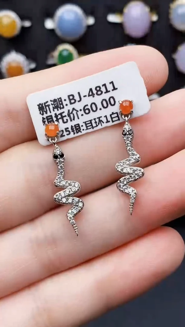 银S925镶嵌戒指翡翠3041