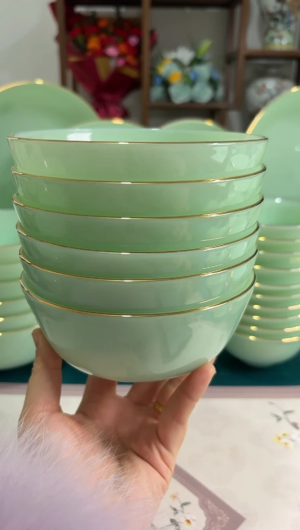 5.5英寸玉瓷碗6个口径13.8厘米