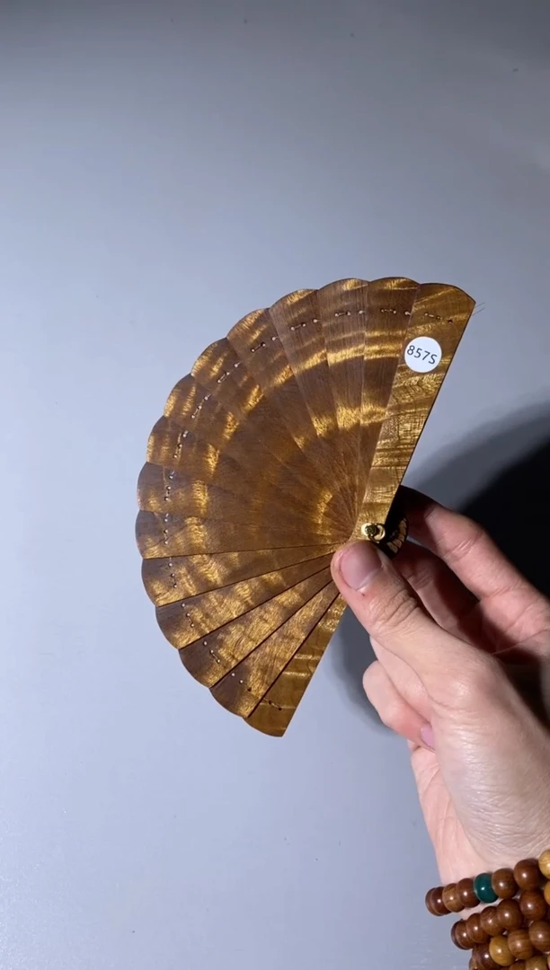 【闪购商品】金丝楠857号10cm金丝楠木小叶桢楠掌中扇