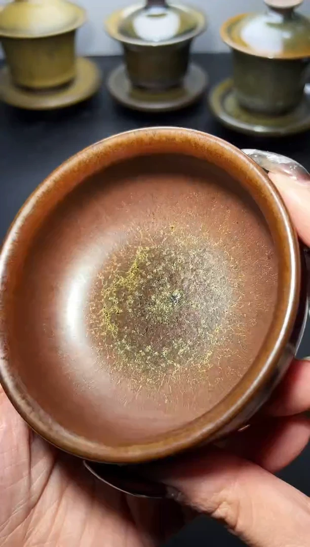 茶盏157（微瑕）叶紫建盏