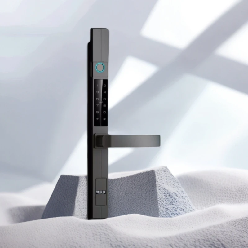 断桥铝合金智能指纹密码锁户外防水适用于庭院门推拉门等