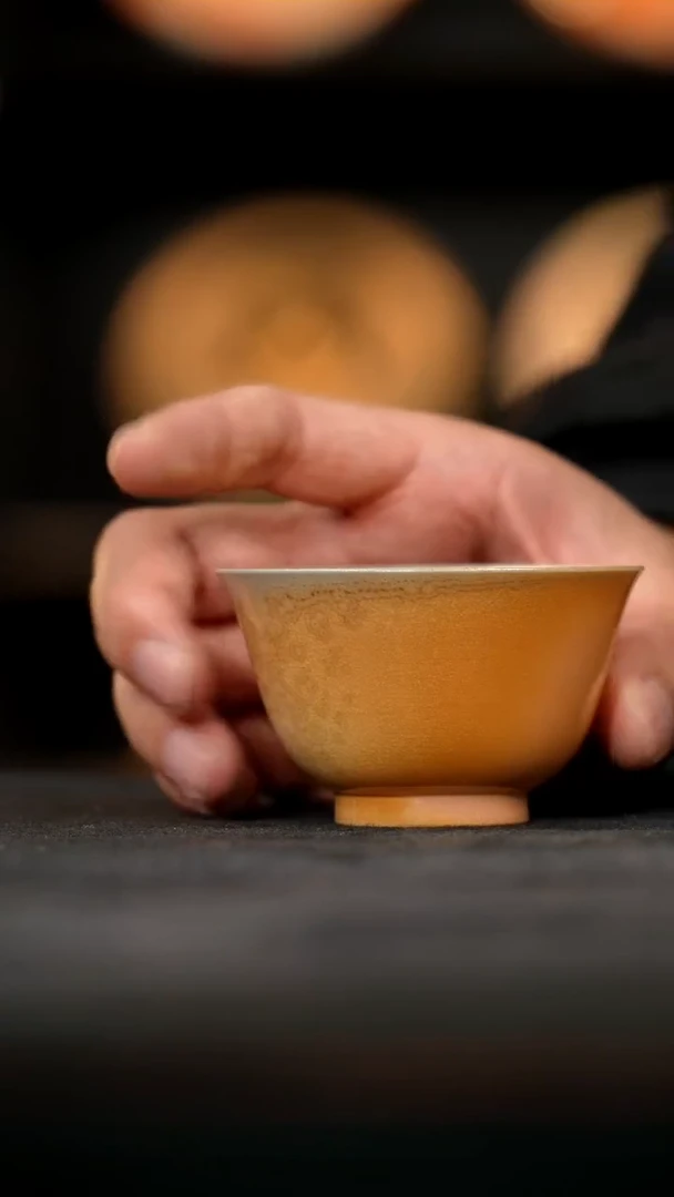 金丝楠木落灰撇口杯70ml