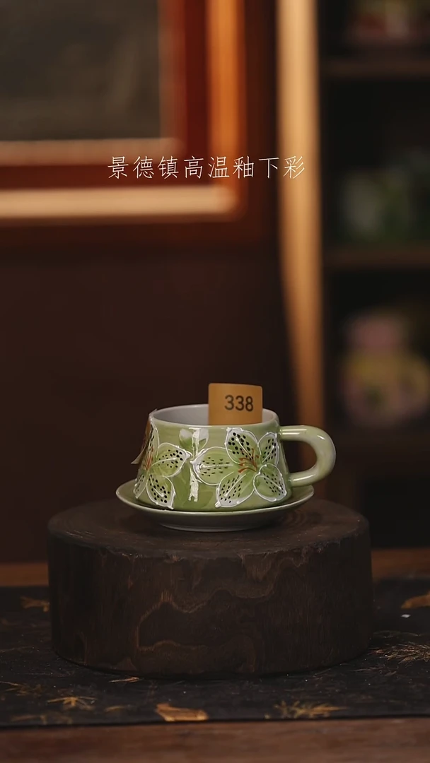陶瓷景德镇高温釉下手绘陶瓷@L338@