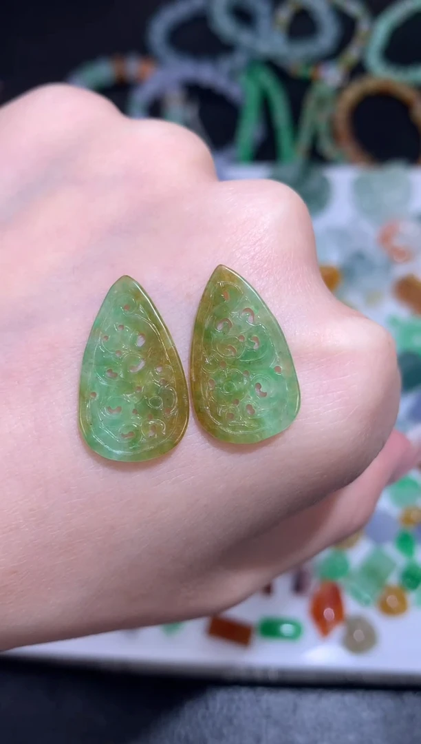未镶嵌定制翡翠仿古耳坠