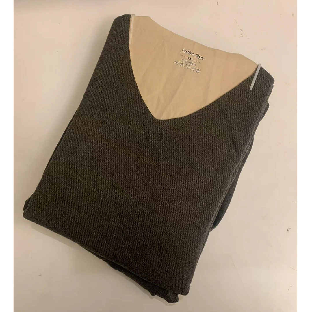 男士V领德绒保暖内衣套装