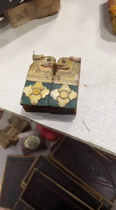 【闪购商品】香榧木微瑕孤品木雕一对55