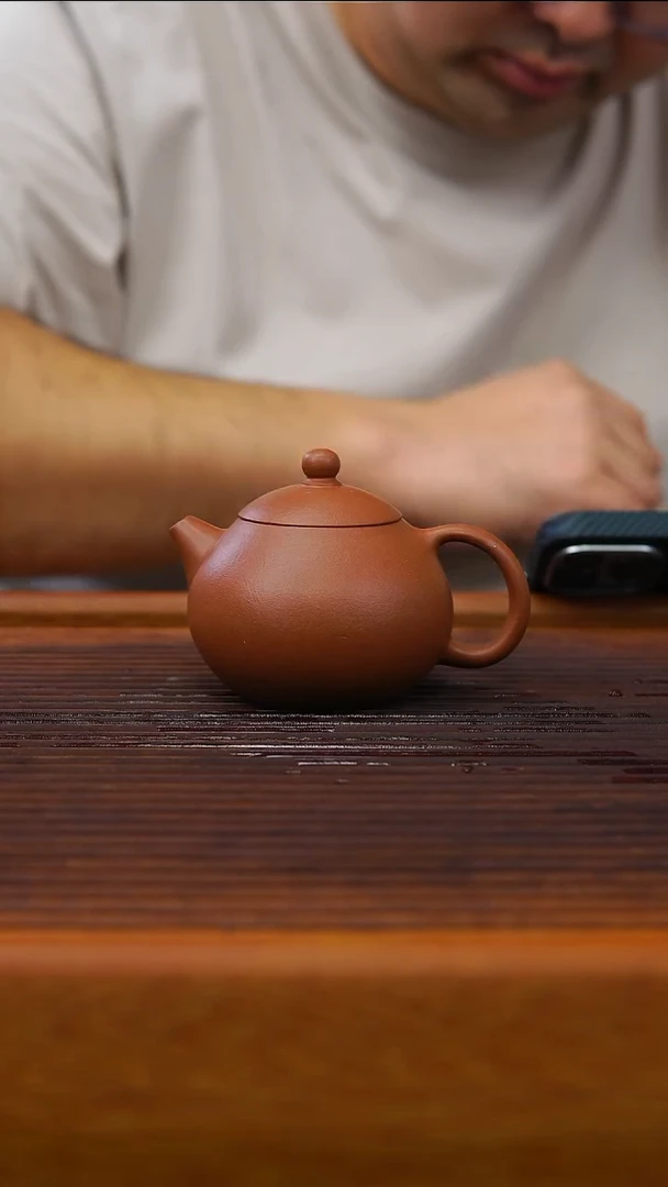 茶壶紫砂90年代末定制文旦朱泥140cc