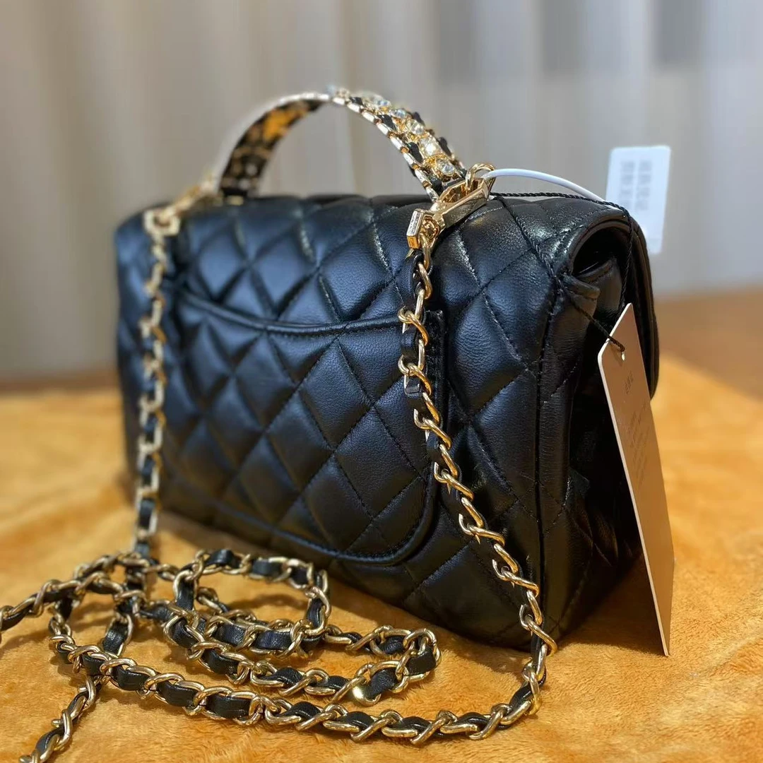 HIRMRIS手工真皮包CX153-1 手提钻黑色