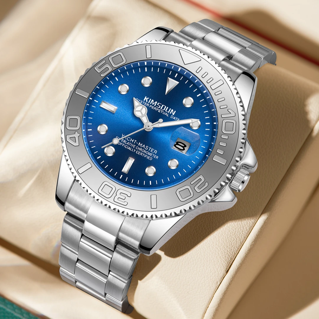 【云仓专柜】正品全自动镂空银蓝男士手表时尚防水简约经典男款腕表