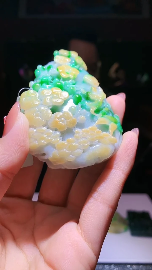 【闪购商品】定制翡翠未镶嵌1034hm-毛货挂件41