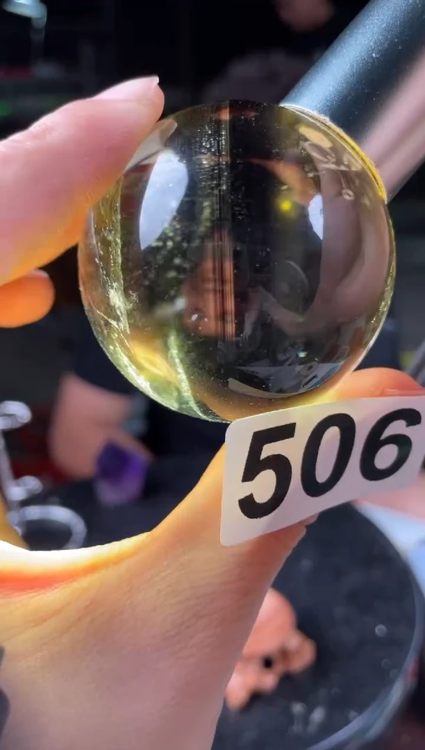 未镶嵌水晶大型摆件（非配饰）茶黄水晶球506 170克