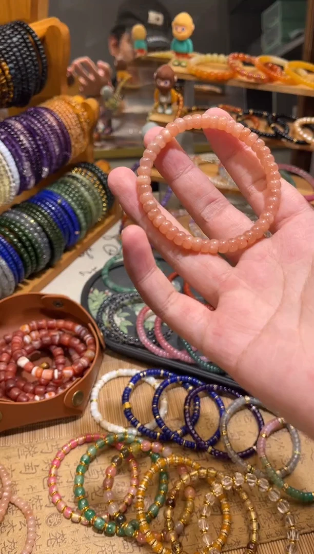 手串未镶嵌长石橙月光石手串