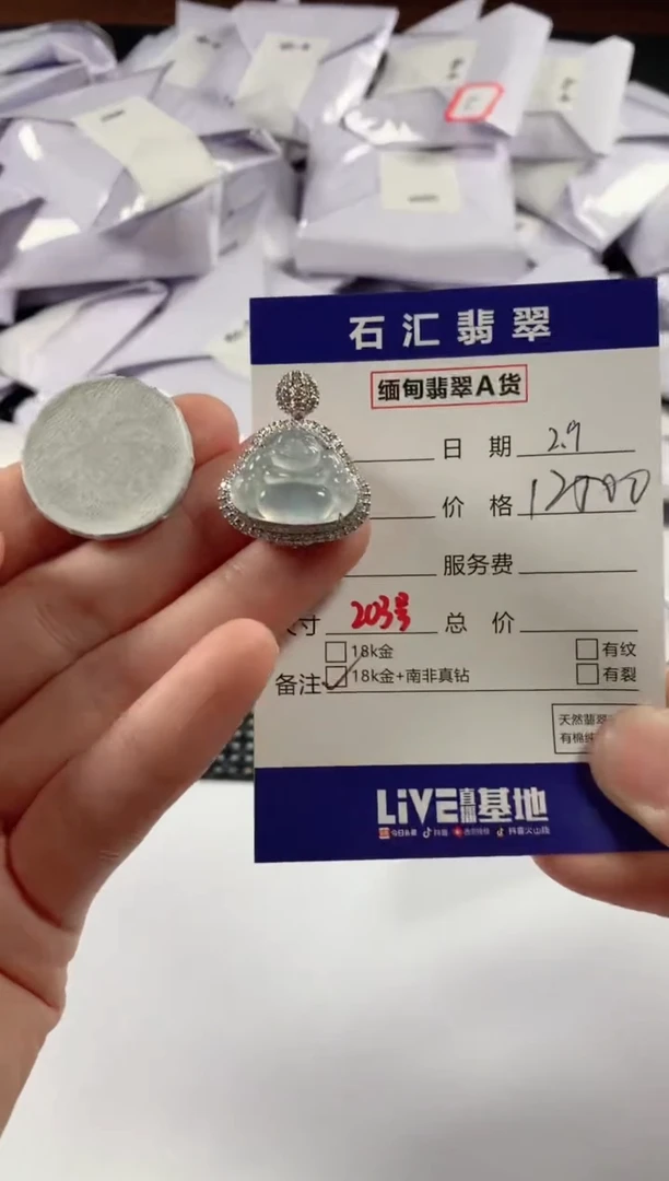 【闪购商品】翡翠颈饰18K金镶嵌11111111