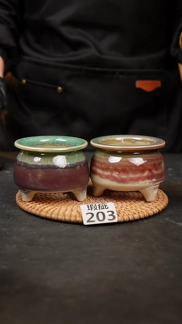 【闪购商品】瓷片 203泥泥手工花盆口7高7