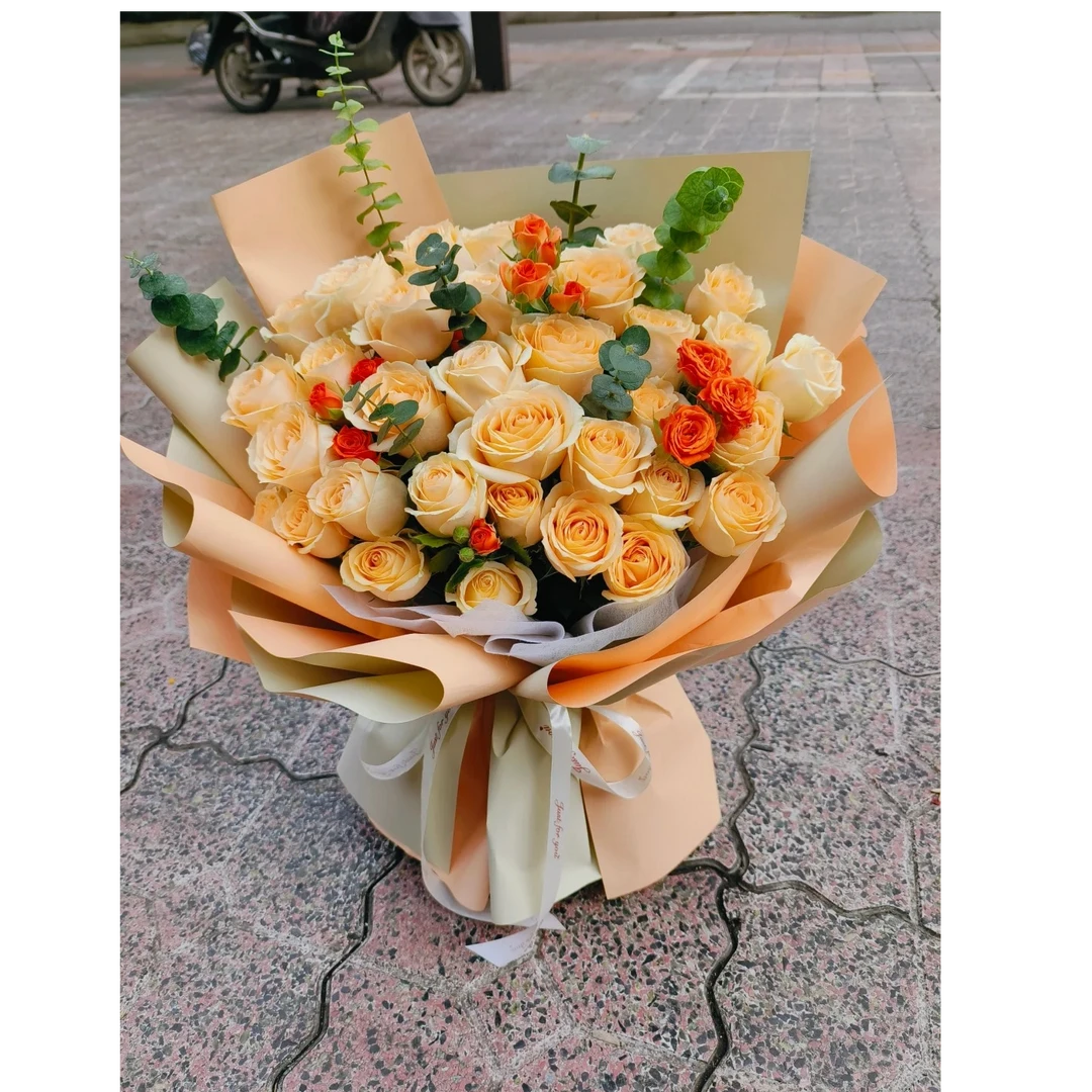 【38女神节】香槟组合客厅卧室云南直发花束高级浪漫清冷