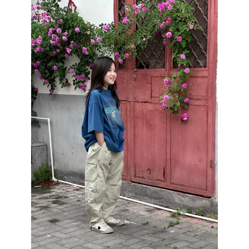 1312新款时尚卡其色工装裤