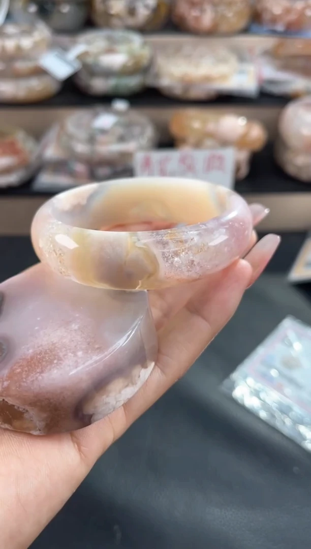 未镶嵌手镯石英质玉57（赠品镯心 不保证完美）