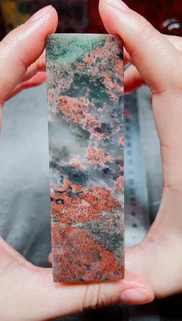 桂林鸡血玉素章3.0左右23