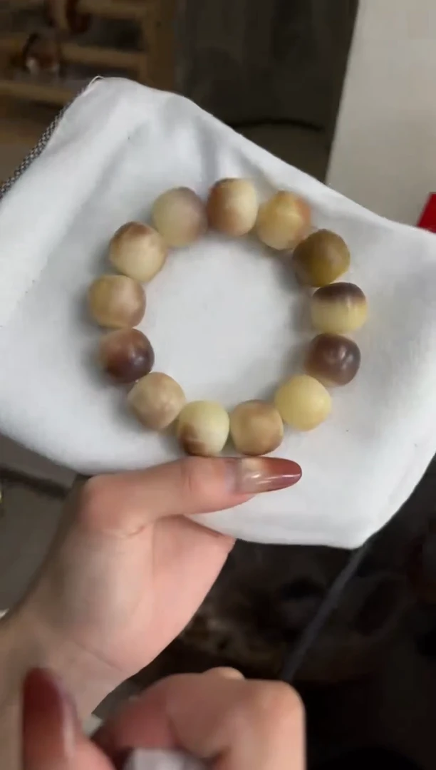 手串菩提根/象牙果b14紫美人干磨桶珠17*19mm手串