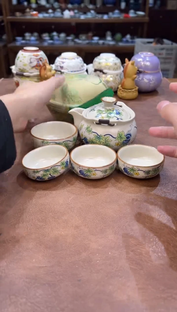 真的很便宜会开片的旅行茶具