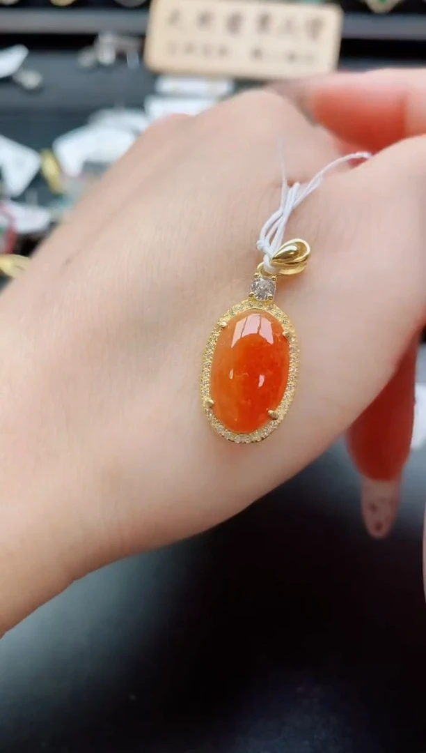 吊坠(赠链)银S925镶嵌翡翠1