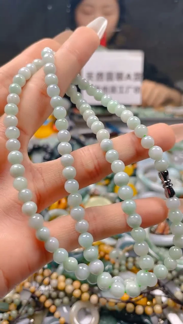 【闪购商品】翡翠颈饰未镶嵌5-6MM/V/翡翠A货一图一物