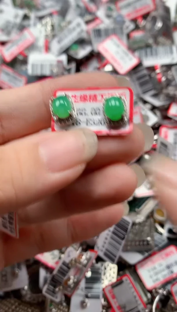 银S925镶嵌戒指翡翠天然A货缅甸翡翠