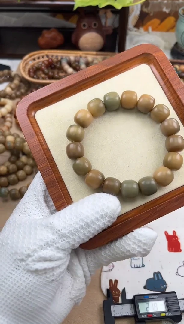 手串菩提根/象牙果a463卡15 干磨猪油膏瑕疵