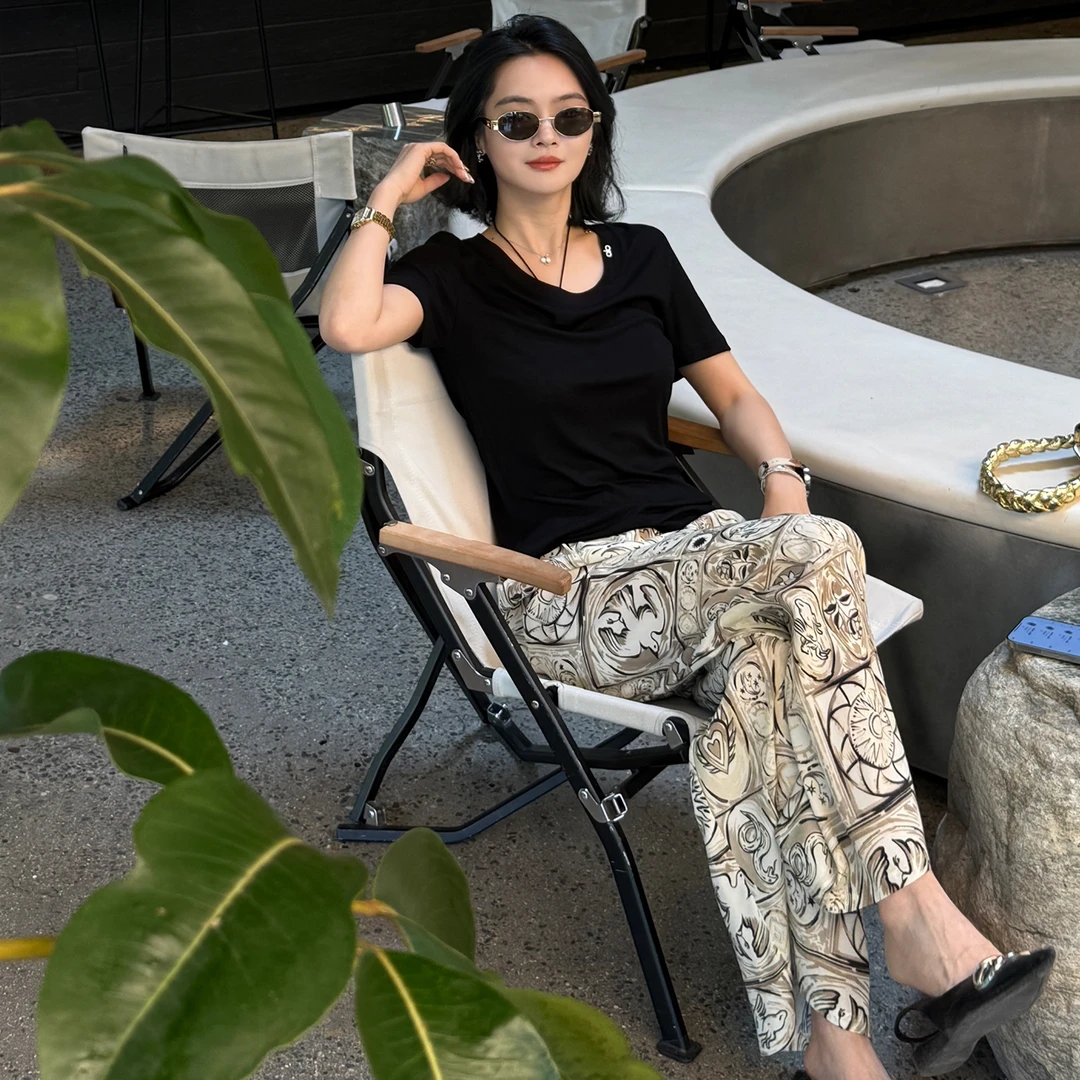 TheLOE/[高智针织]圆领时尚净版显瘦百搭T恤打底衫#05.18T-G5613