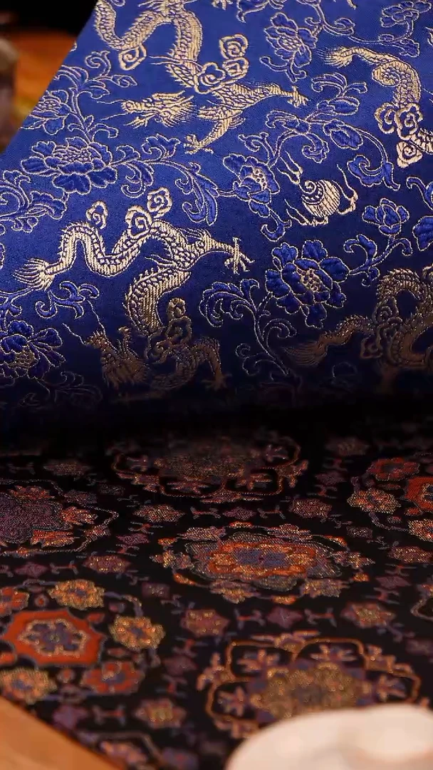 【闪购商品】蓝色龙纹牡丹茶席