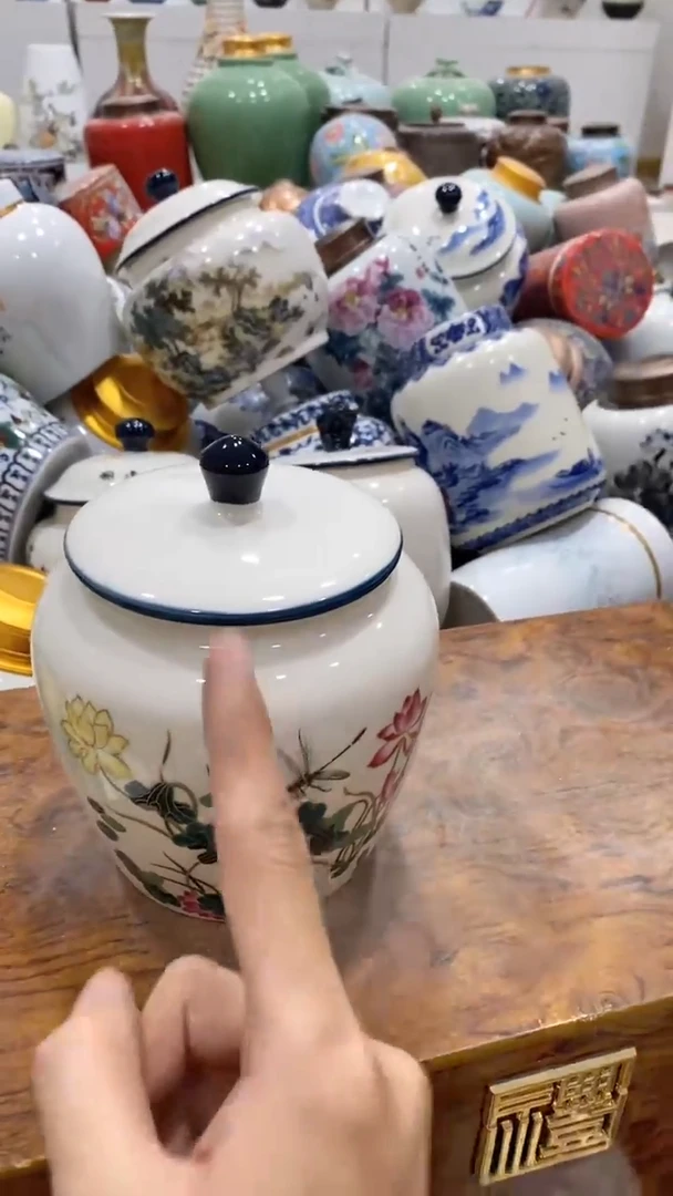 摆件陶茶叶罐密封罐储存罐