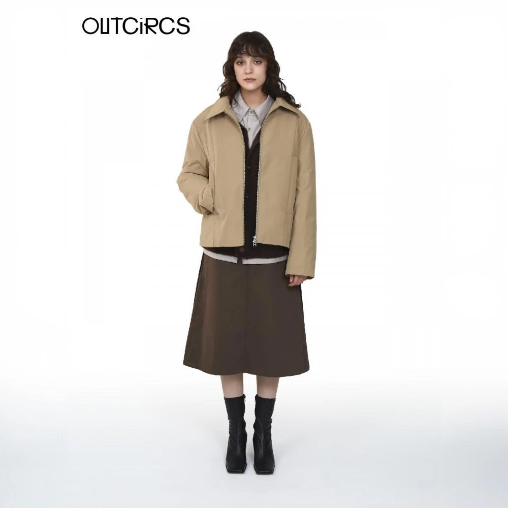 OUTCiRCS打褶廓形棉服 PLEATED SILHOUETTE COTTON JACKET