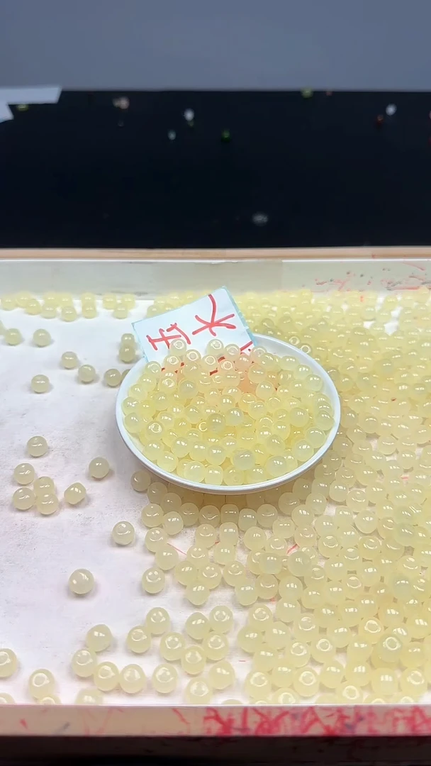 未镶嵌和田玉珠宝半成品蜂蜜水N434卡6*8MM15颗 赠弹力线