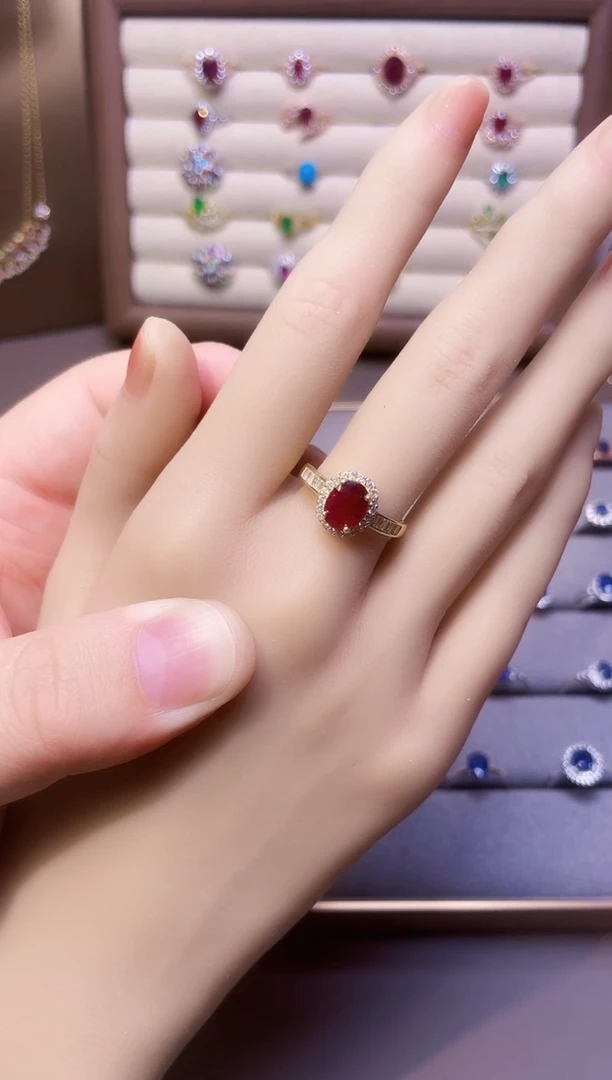 【闪购商品】红宝石戒指银S925镶嵌1