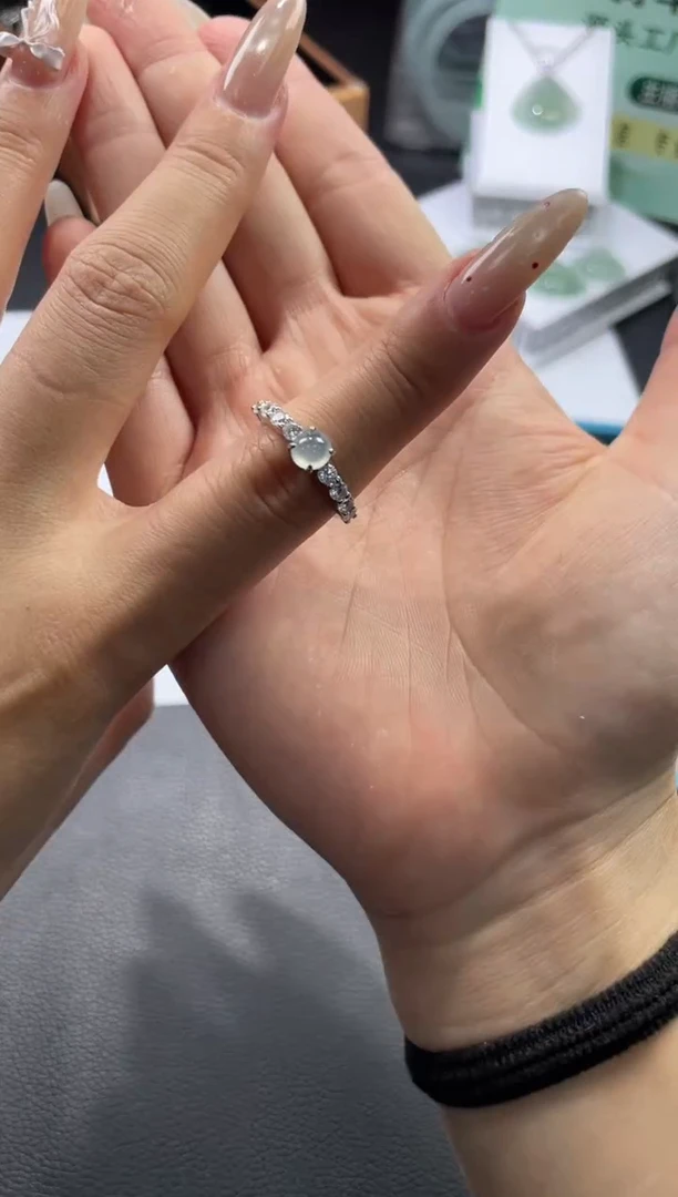 银S925镶嵌挂件翡翠FL121937