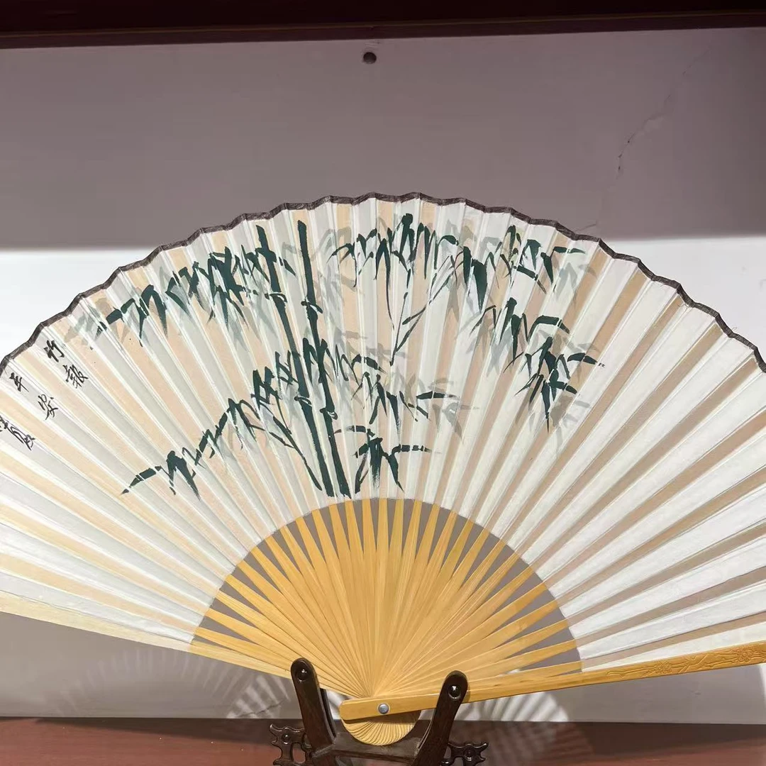 【荣昌折扇非遗】荣昌折扇手工制作绸扇10寸白扇