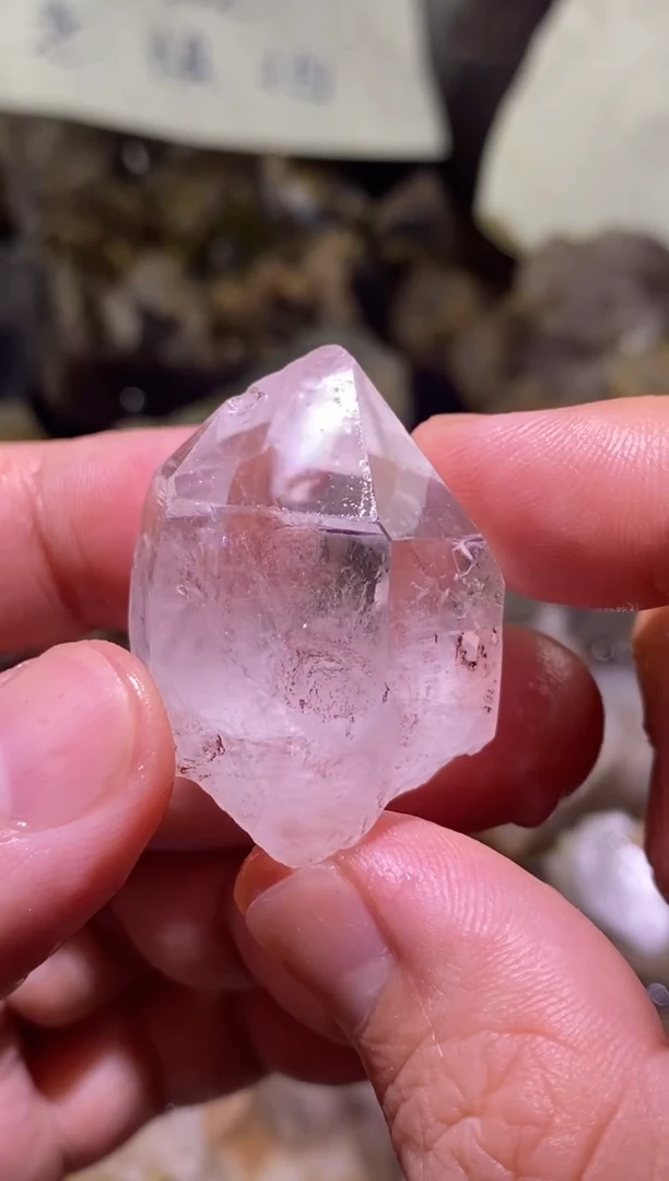 未镶嵌珠宝半成品水晶90号高透金口河水晶