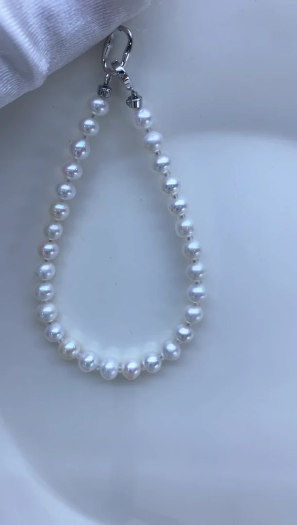 【闪购商品】淡水珍珠手链银S925镶嵌6