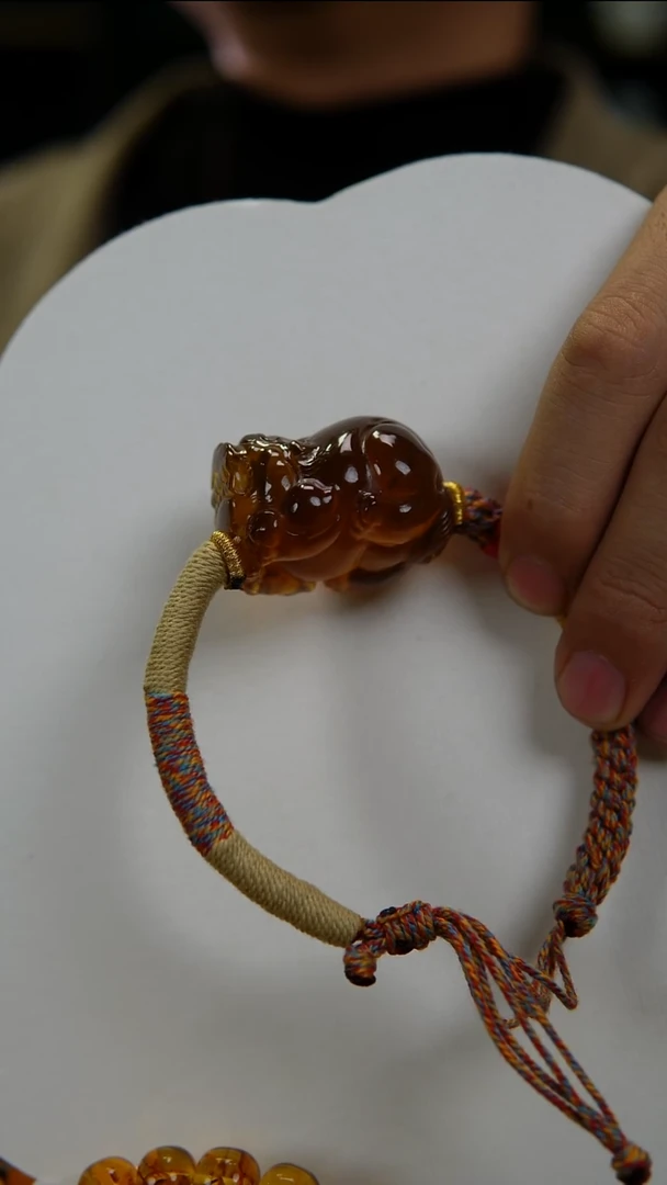 手串琥珀未镶嵌缅甸天然紫罗兰灵草珀貔貅手串