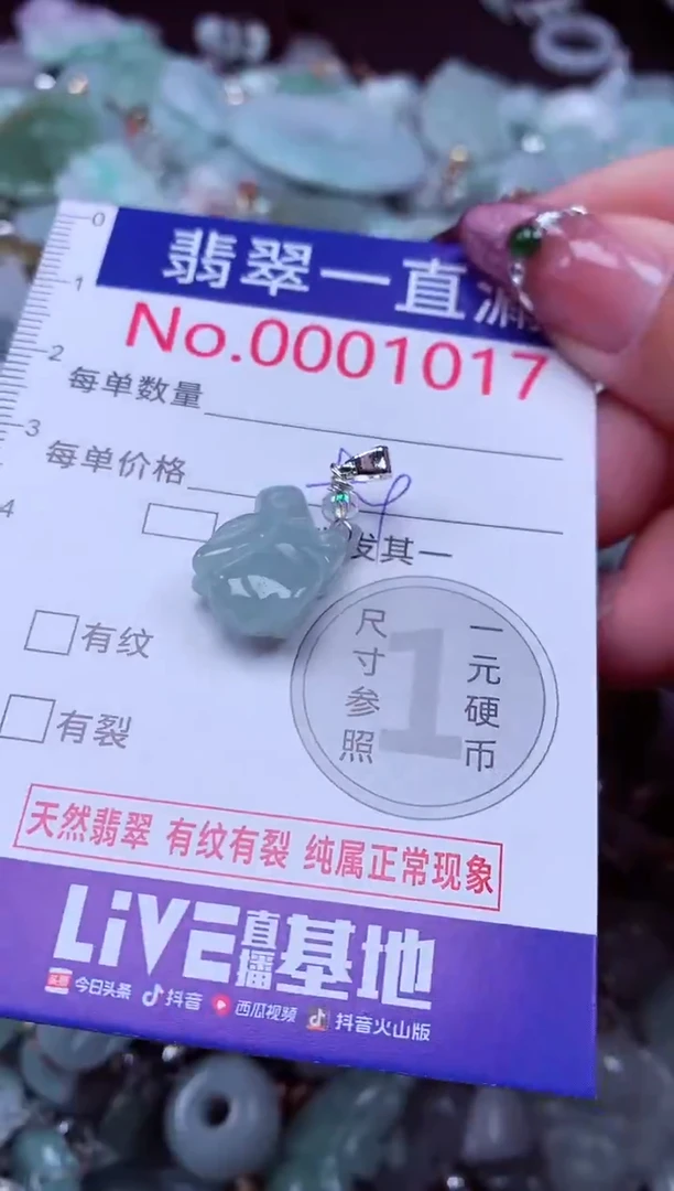 吊坠(不含链)未镶嵌翡翠1017