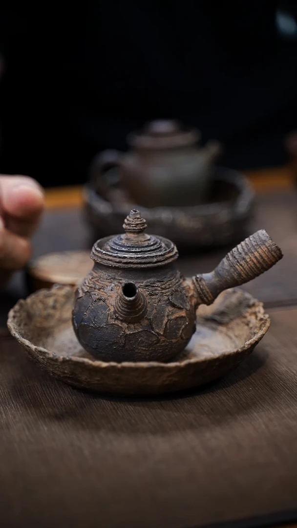 全手工制作  古南蛮侧把壶100cc