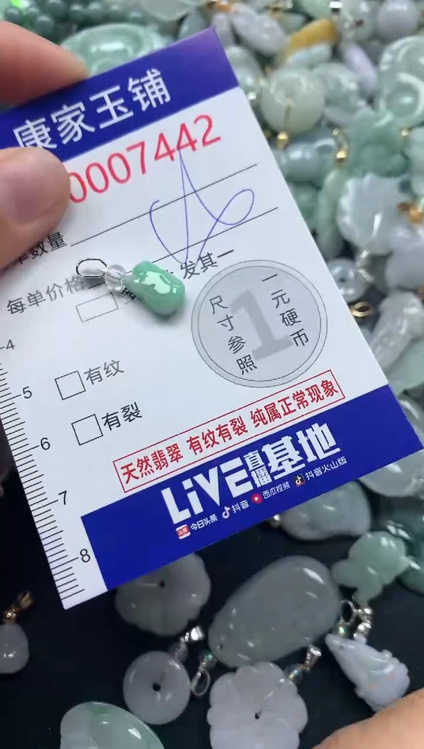 吊坠(不含链)未镶嵌翡翠7442