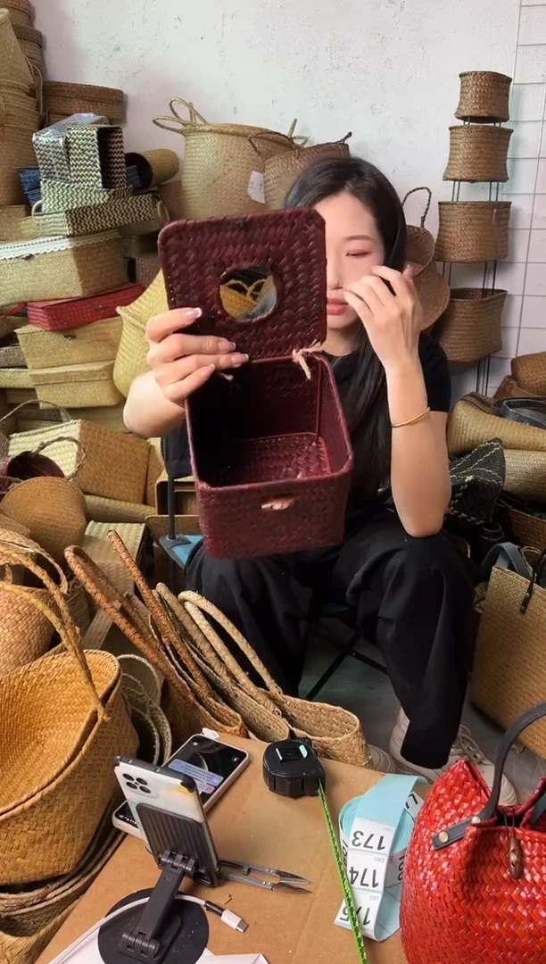 草编草编包/草编收纳盒微瑕疵