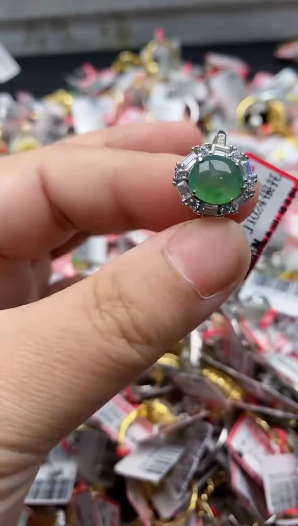 【闪购商品】翡翠戒指银S925镶嵌11111---2