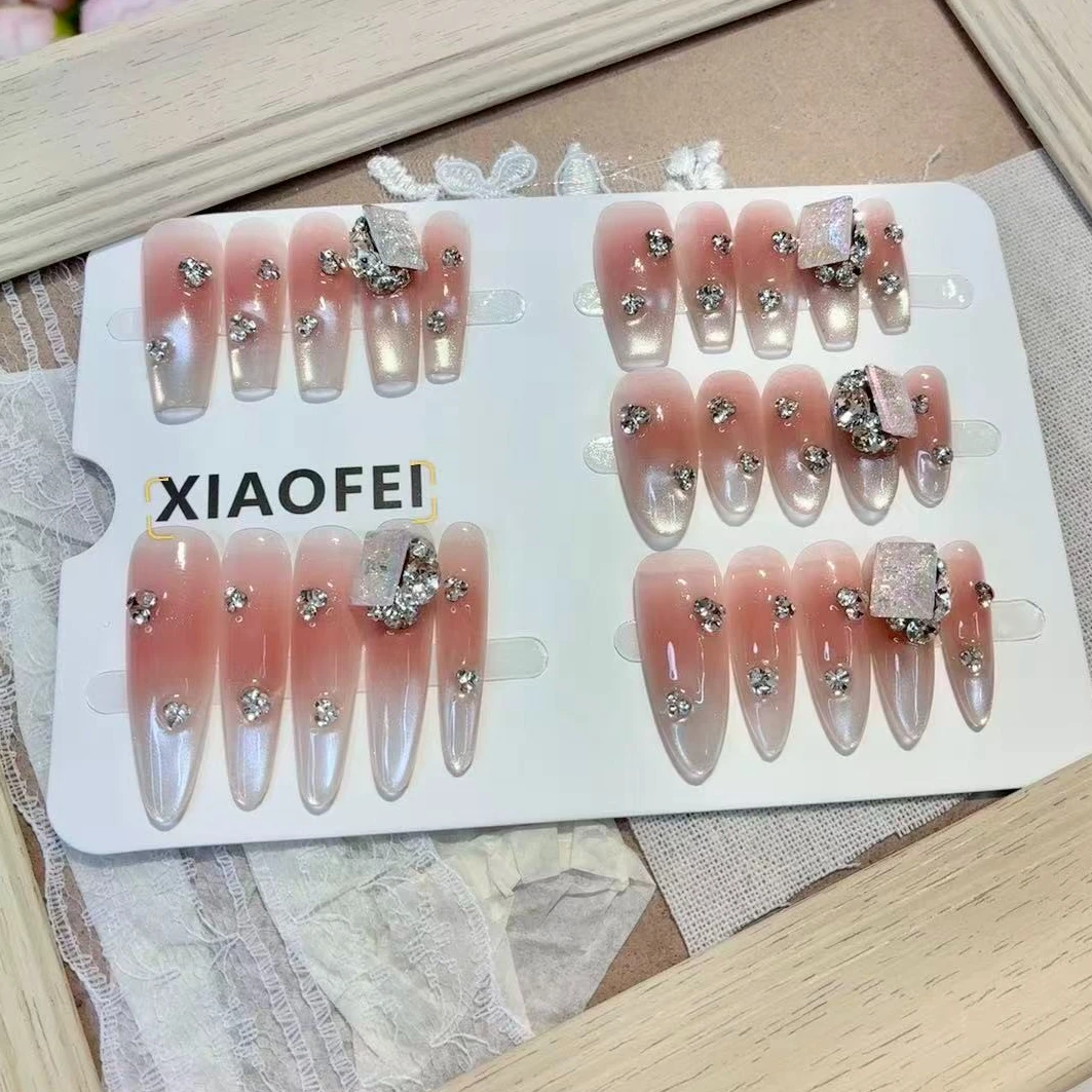 时光旅人—东洲钻冰花猫眼纯手工-显白秋冬穿戴甲