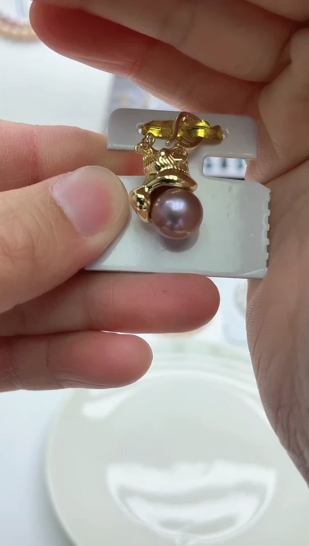 未镶嵌吊坠淡水珍珠紫色系吊坠