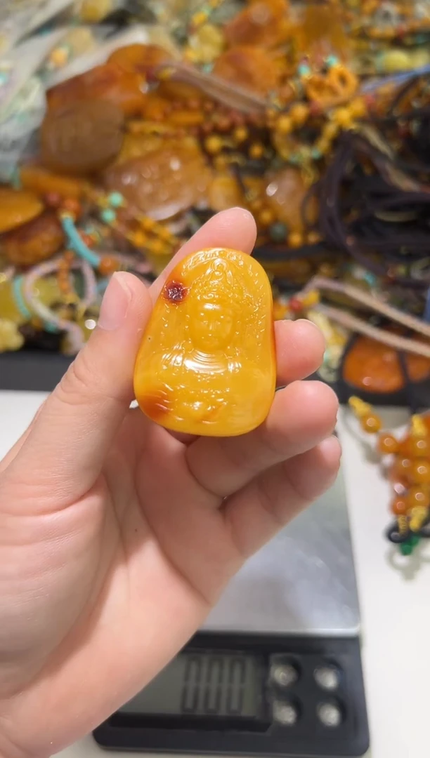 裸石琥珀未镶嵌琥珀蜜蜡吊坠