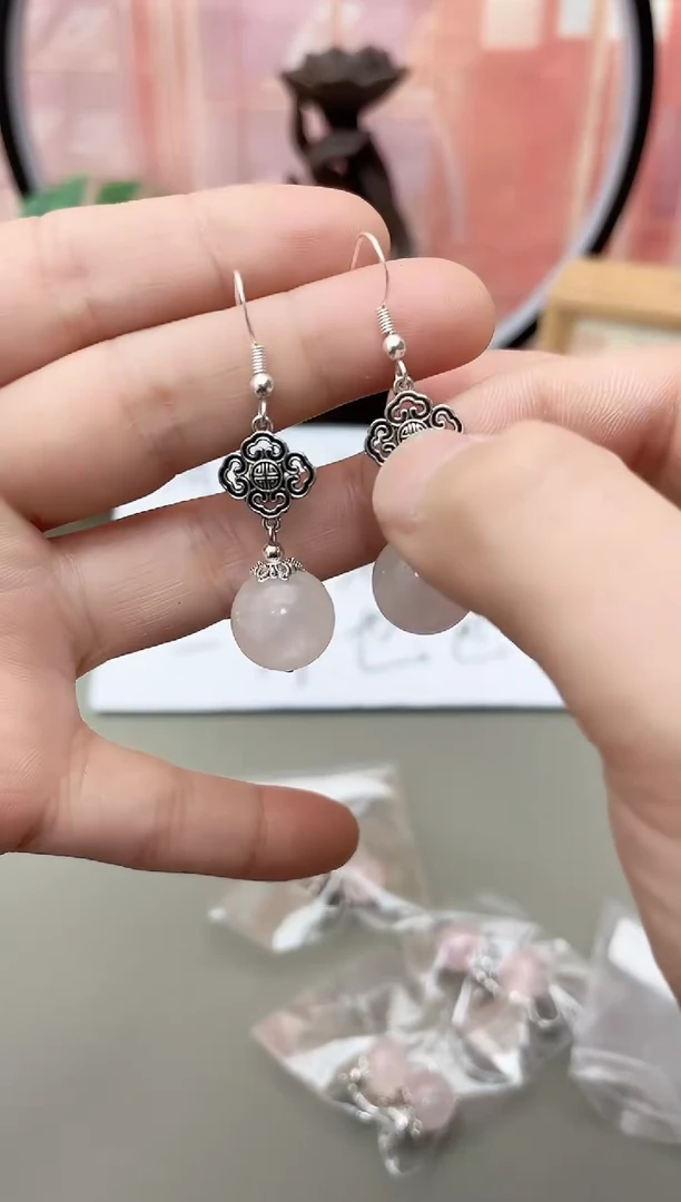 银S925镶嵌耳饰水晶y311