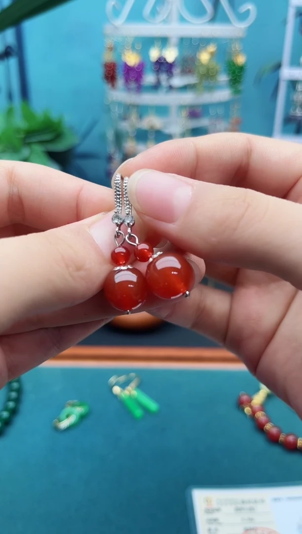 玛瑙/玉髓耳饰未镶嵌408000